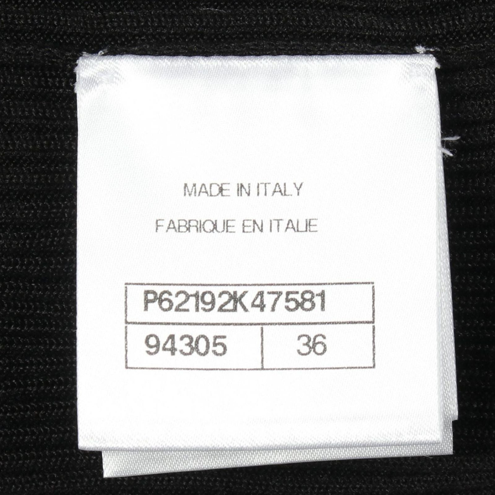Chanel Knit CC Logo Black Silk Sweater — view 5