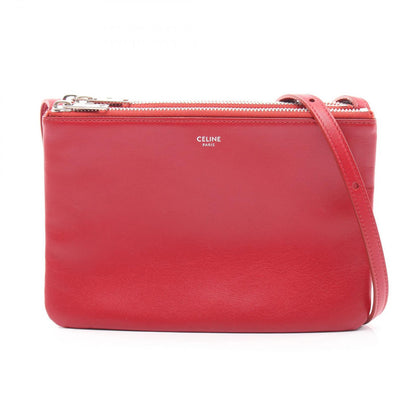 Celine Shoulder Bag Trio Small Red Leather