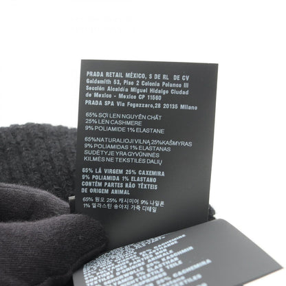 Prada Knit Cap Triangle Plate Cap Wool — view 6