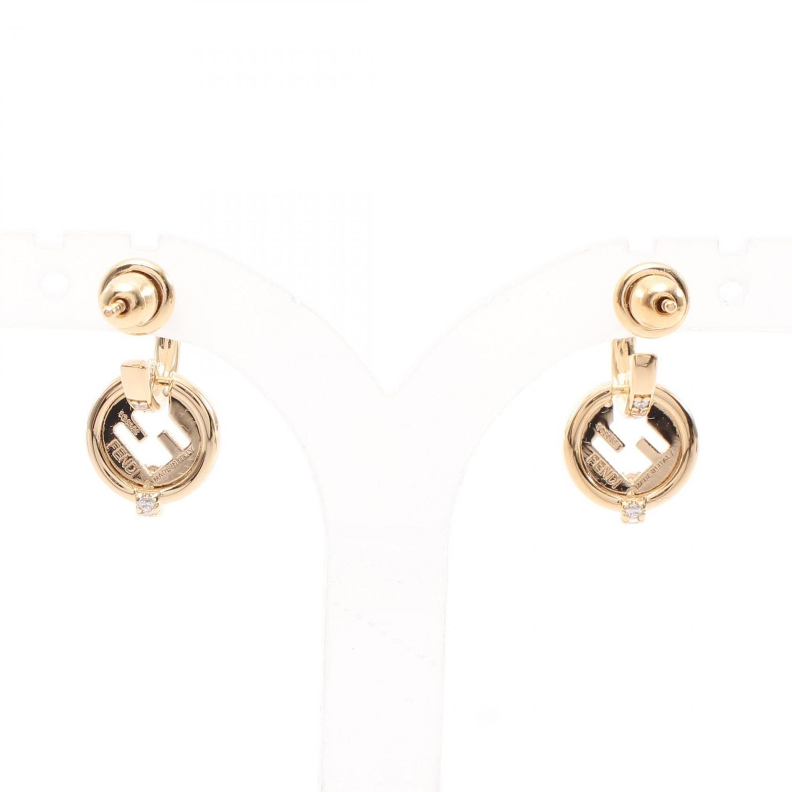 Fendi Earrings Ever Round Gold — view 2