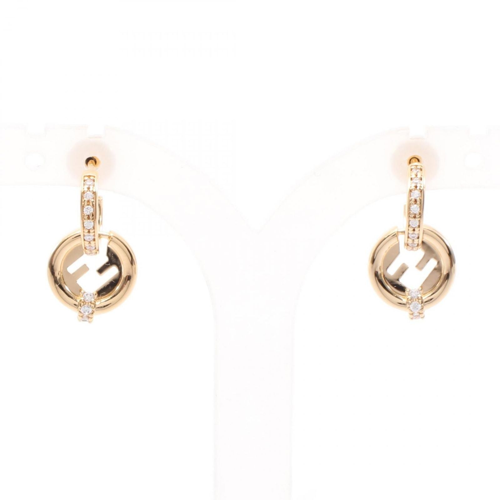 Fendi Earrings Ever Round Gold