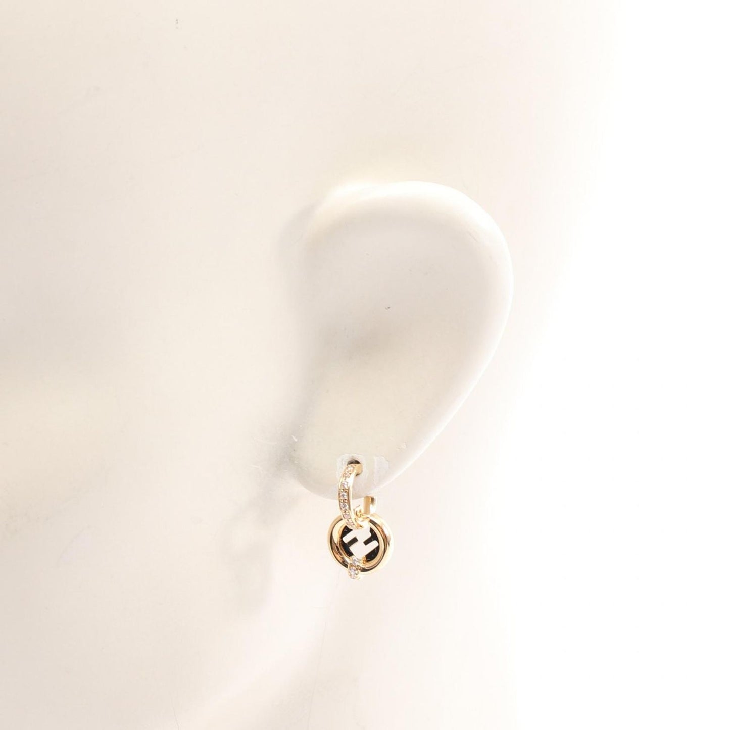 Fendi Earrings Ever Round Gold — view 4