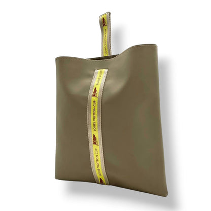 Louis Vuitton Pouch LV Cup Gray Yellow Polyurethane One Handle Mini Tote Logo