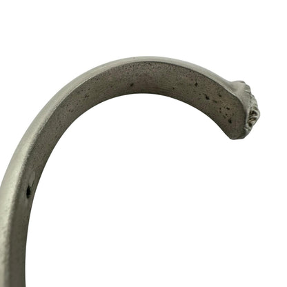 Chanel Lion Motif Silver Bangle Bracelet — view 6