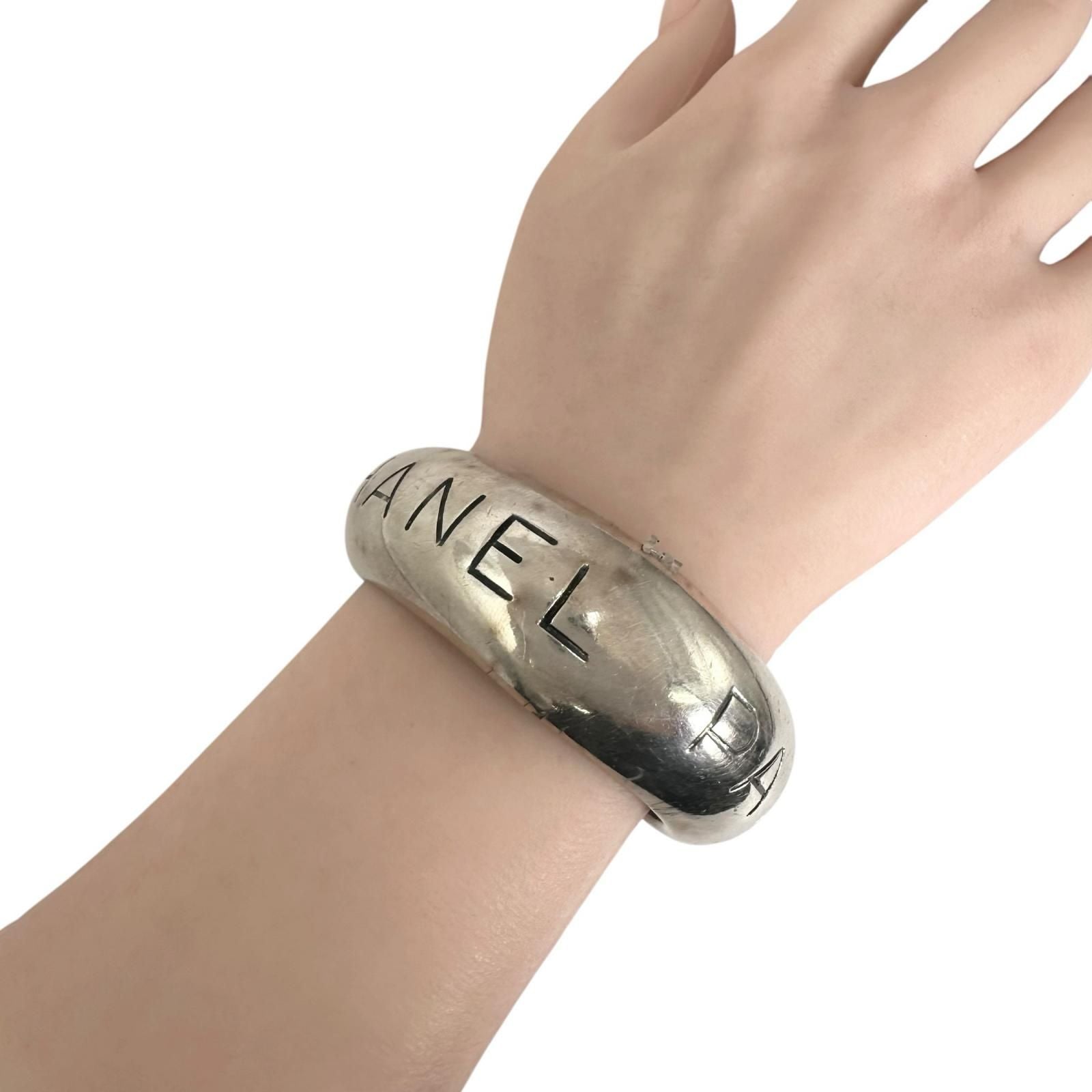 Chanel Silver Bangle Bracelet — view 3