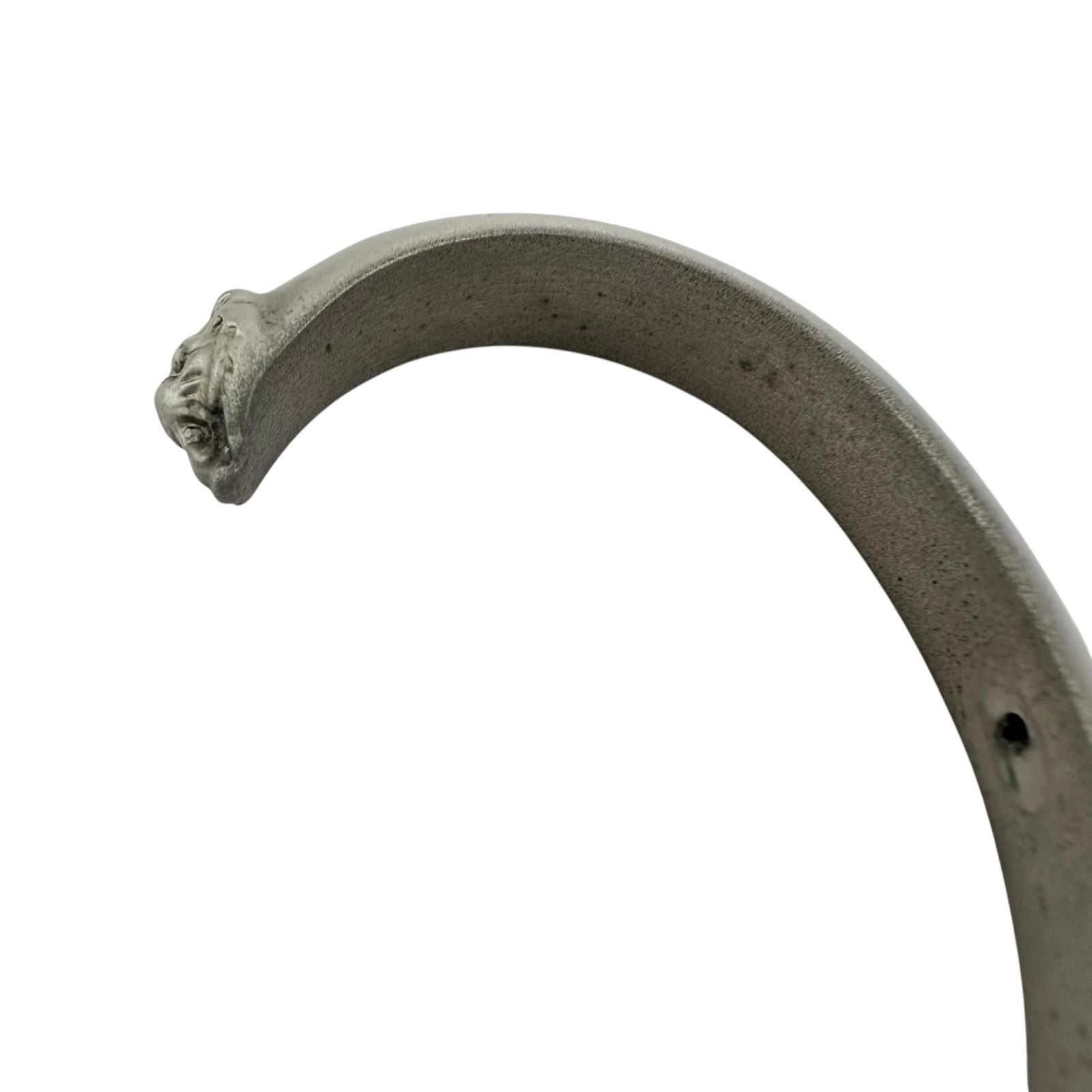 Chanel Lion Motif Silver Bangle Bracelet — view 7
