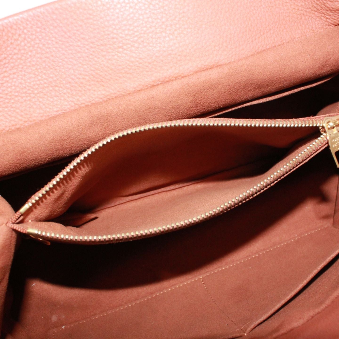 Louis Vuitton Olympe Monogram Leather Brown Handbag Gold — view 8