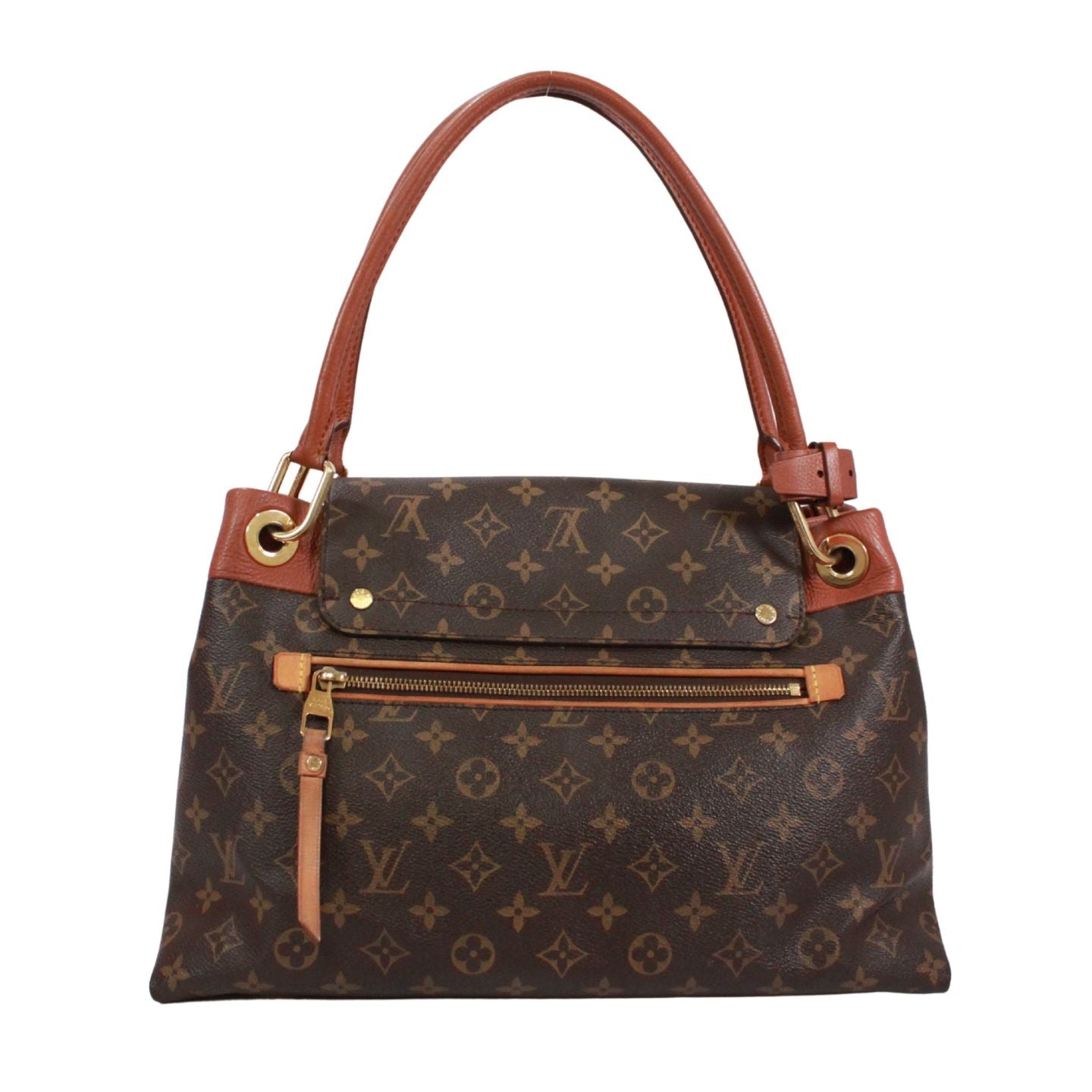 Louis Vuitton Olympe Monogram Leather Brown Handbag Gold — view 3