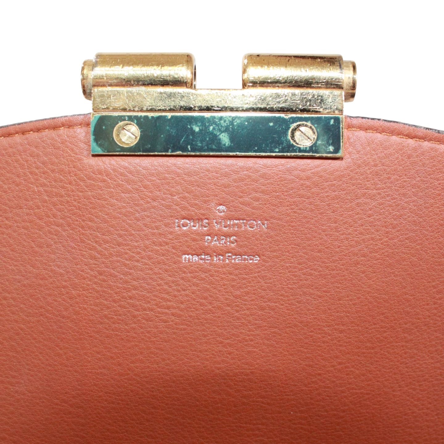 Louis Vuitton Olympe Monogram Leather Brown Handbag Gold — view 9