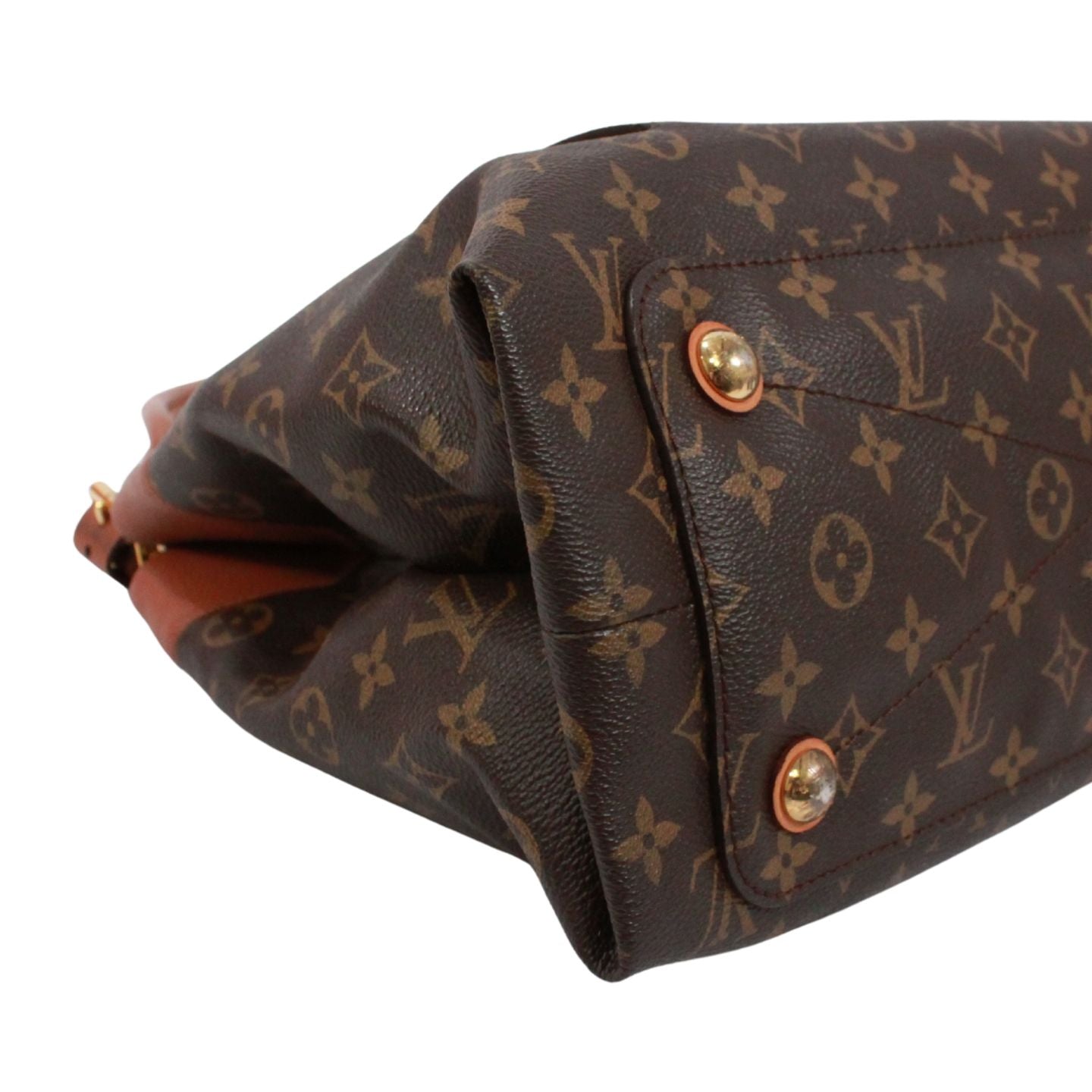 Louis Vuitton Olympe Monogram Leather Brown Handbag Gold — view 6
