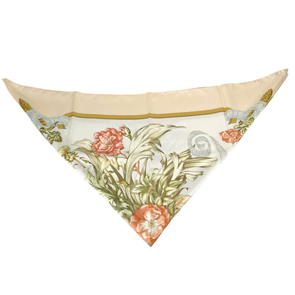 Hermes Carre 90 Silk Orange Brown Scarf — view 3