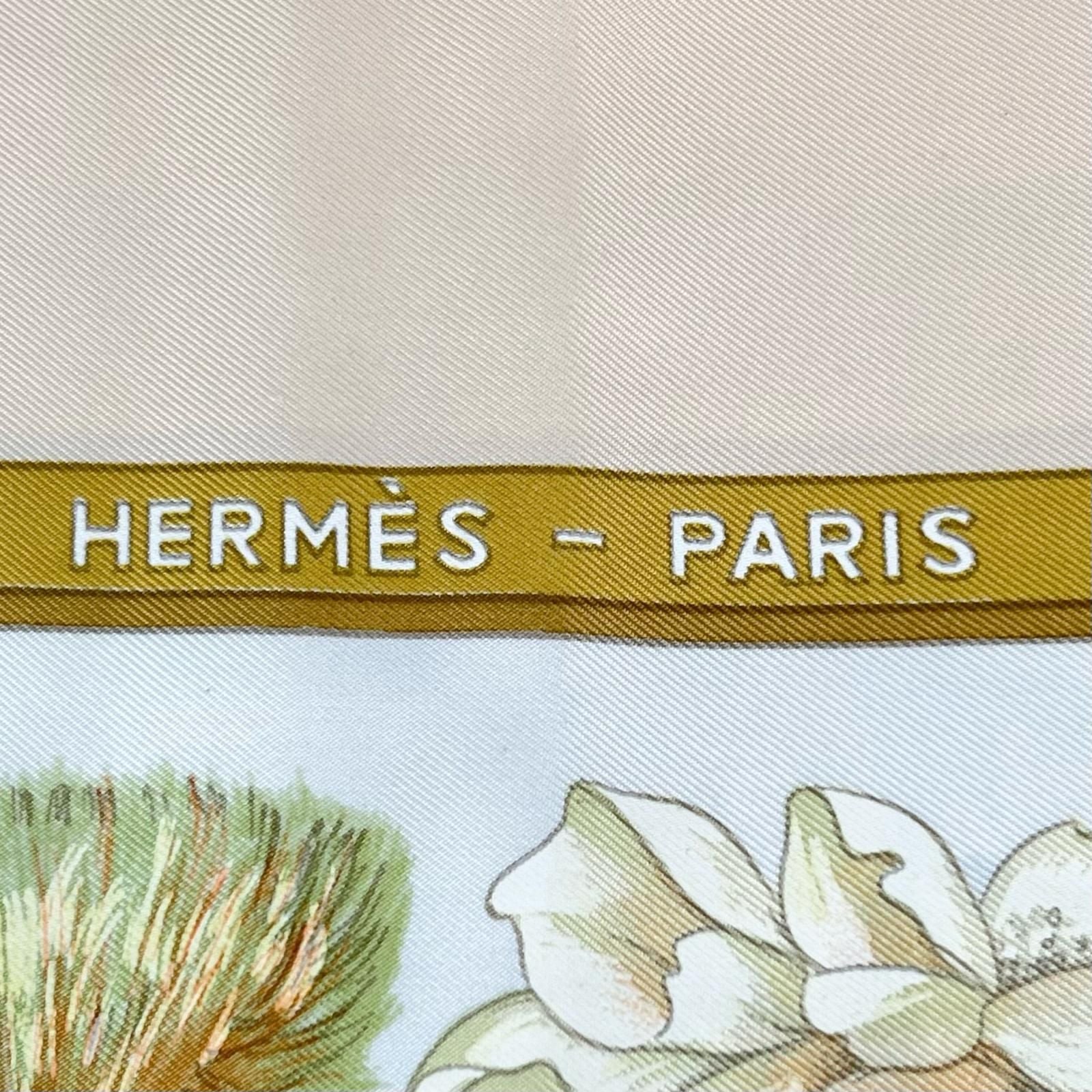 Hermes Carre 90 Silk Orange Brown Scarf — view 5