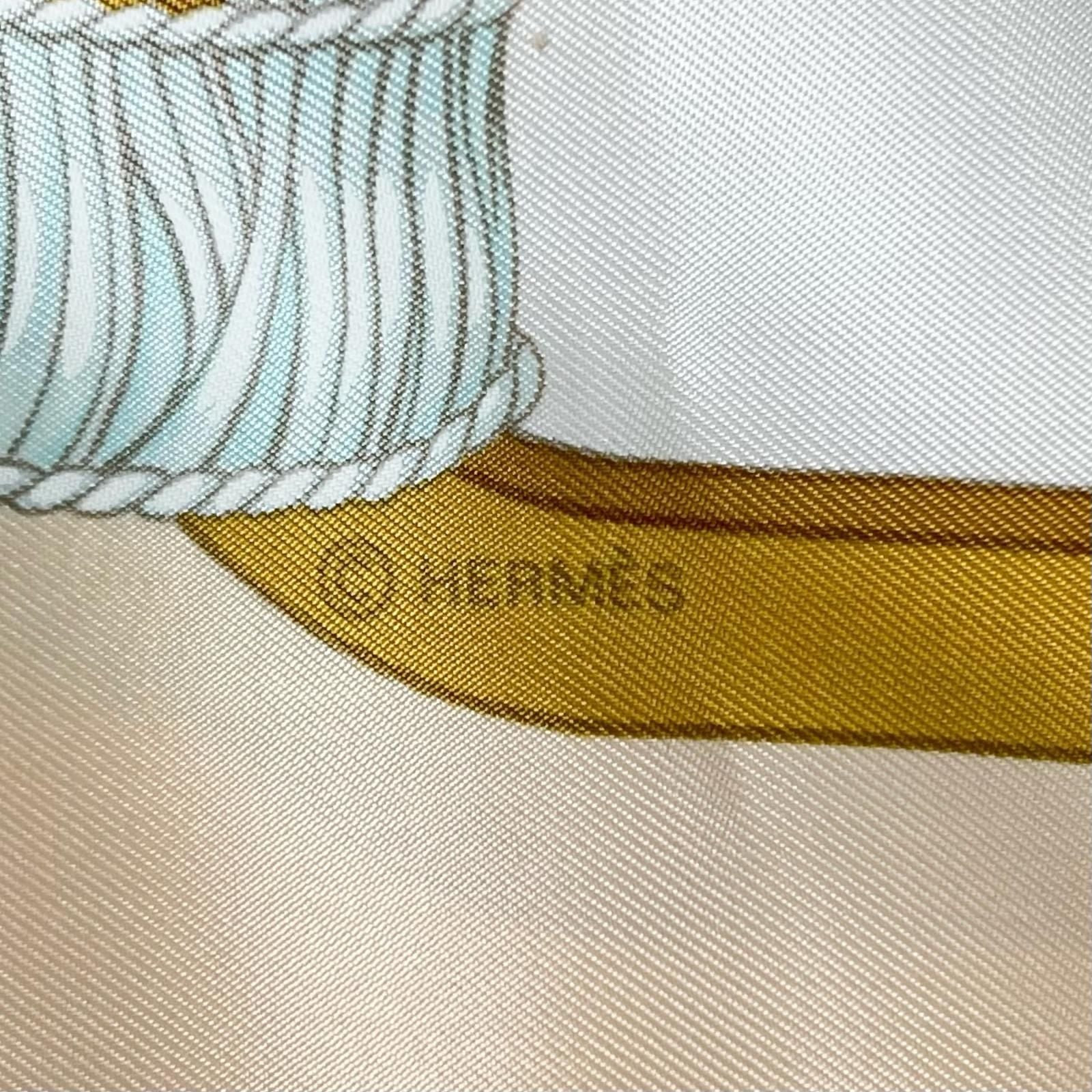 Hermes Carre 90 Silk Orange Brown Scarf — view 6