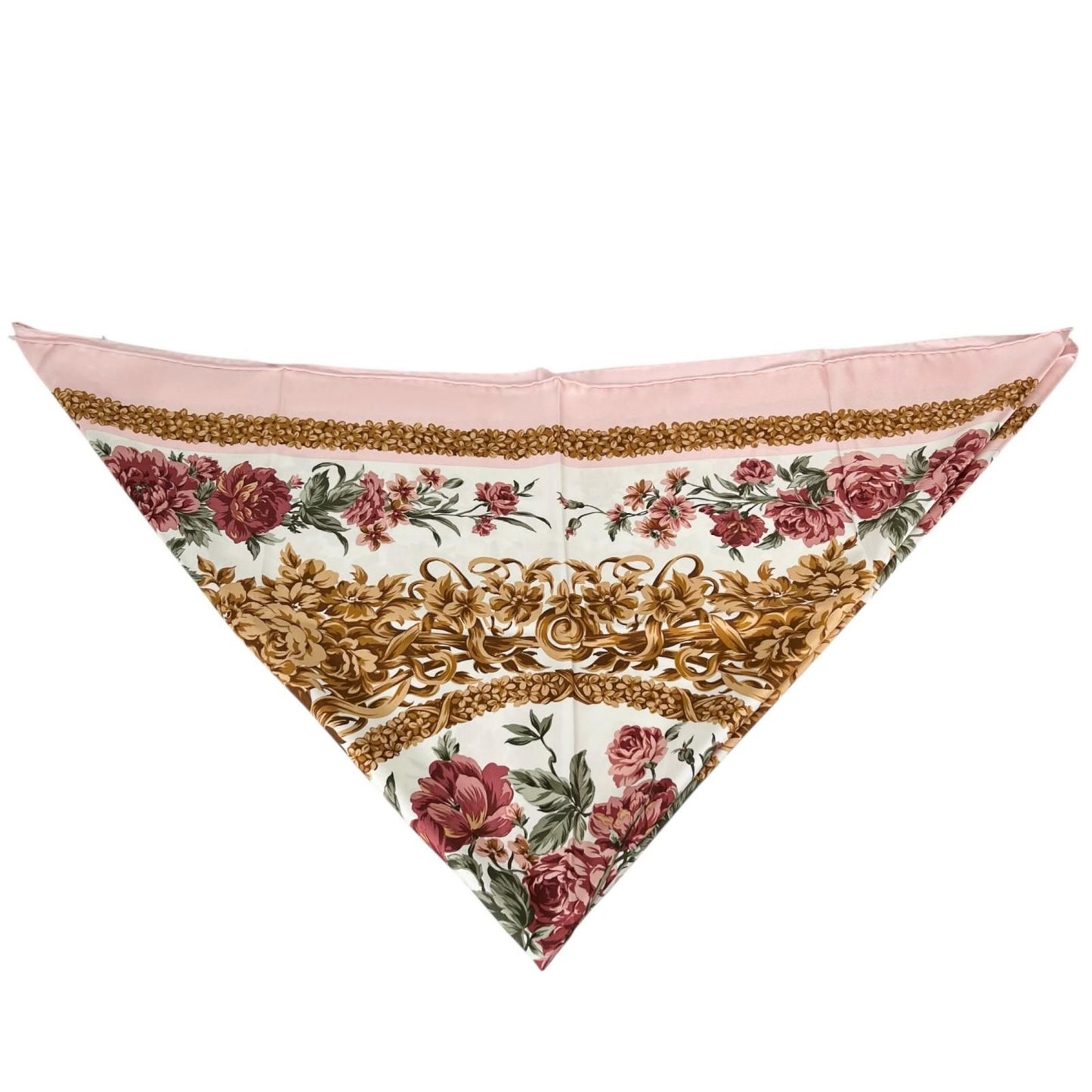 Dior Floral Silk Pink Scarf — view 3