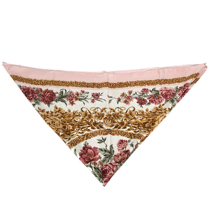 Dior Floral Silk Pink Scarf — view 3