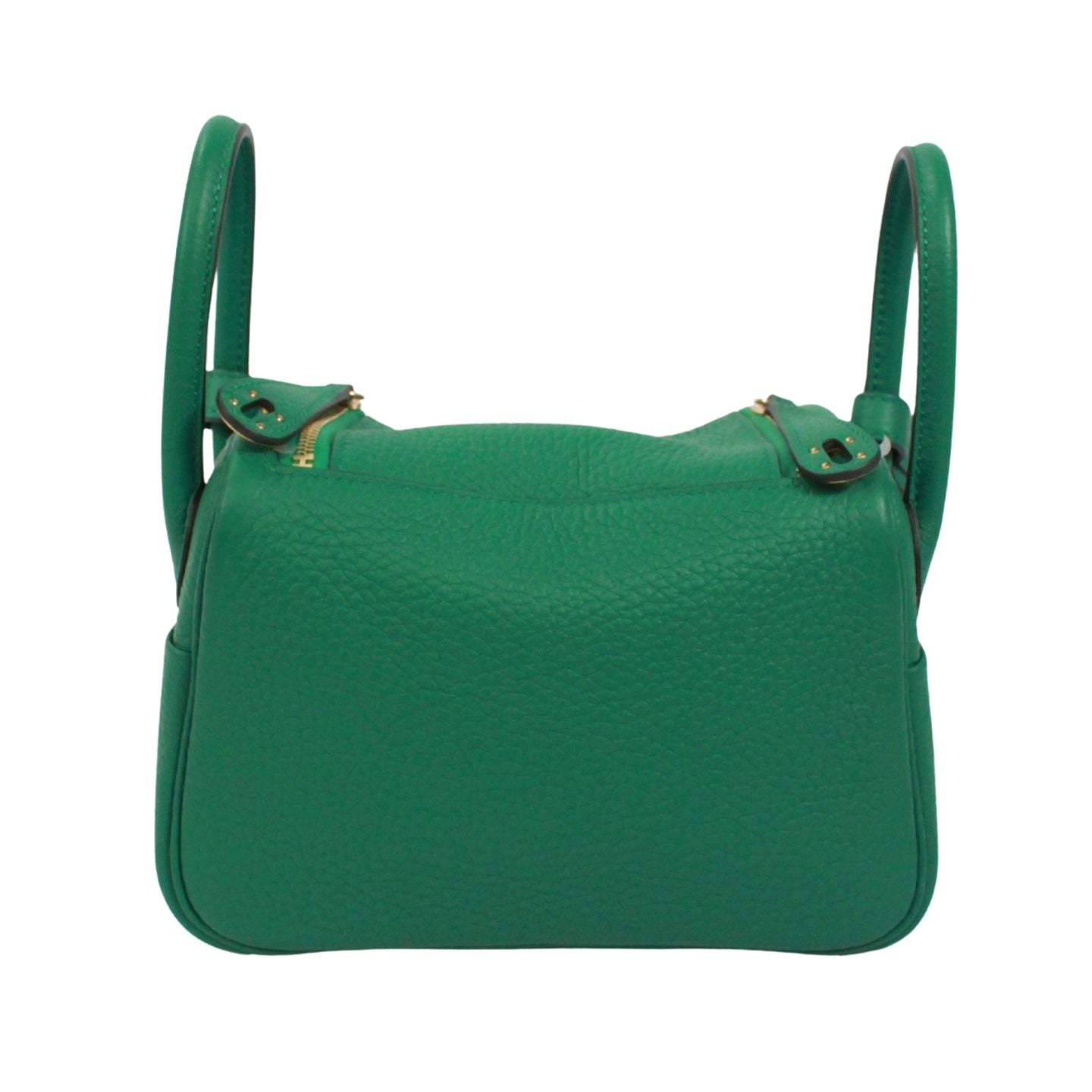 Hermes Mini Lindy 20 Taurillon Clemence Leather Green Shoulder Bag Gold — view 3