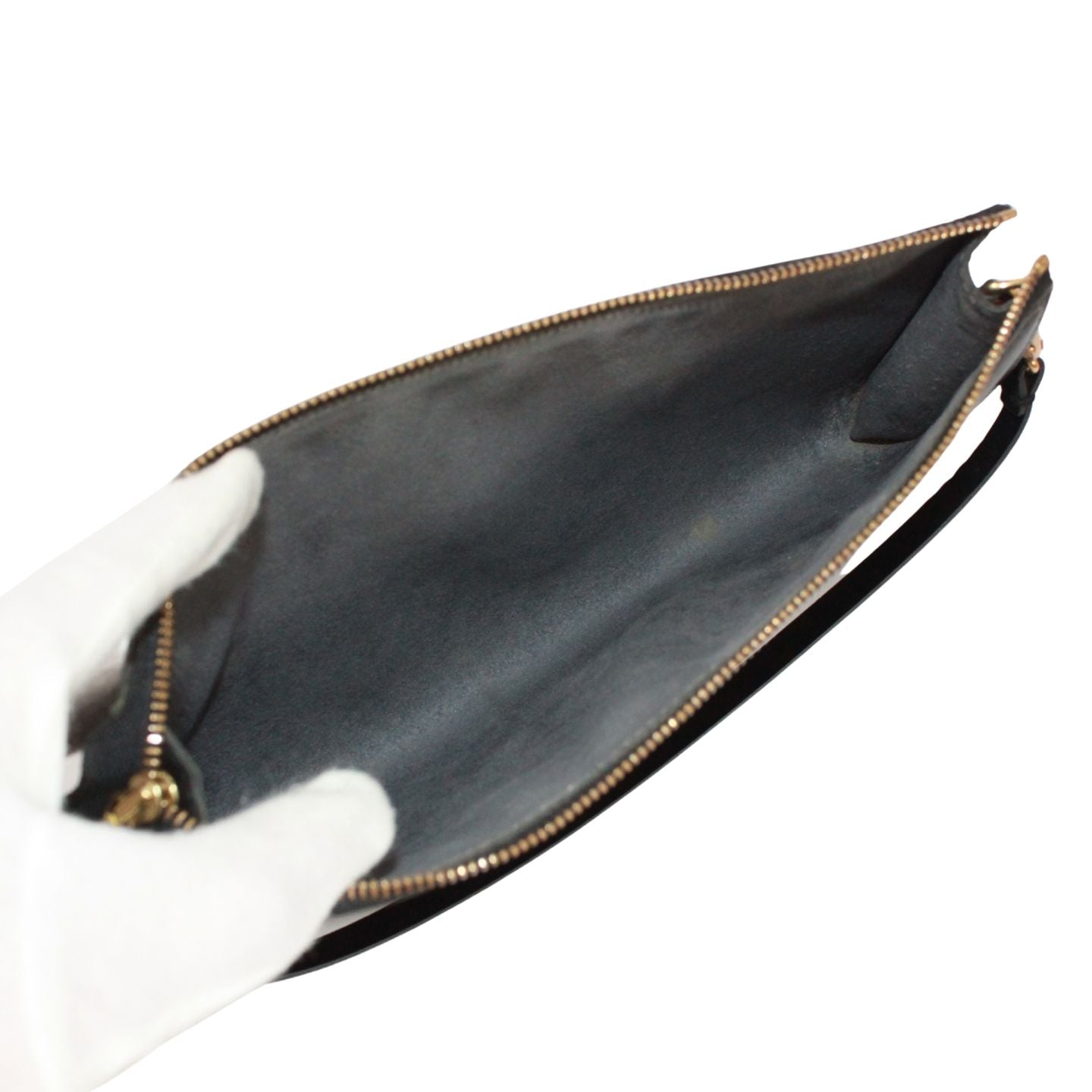 Louis Vuitton Pochette Epi Noir Leather Black Handbag — view 7