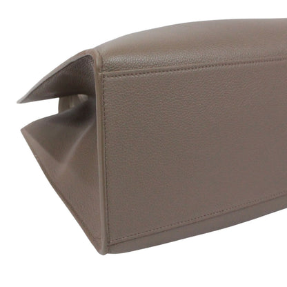Celine Cabas 16 Leather Gray Beige Tote Gold — view 6