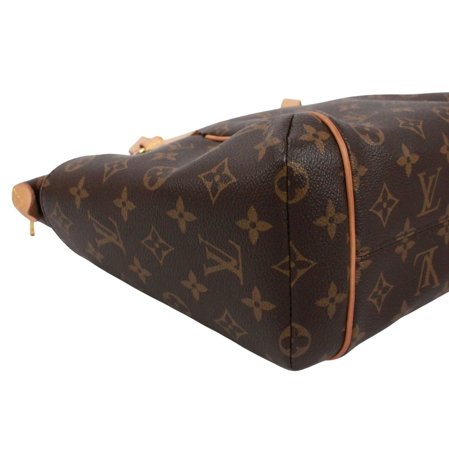 Louis Vuitton Totally PM Monogram Leather Brown Tote Gold — view 6