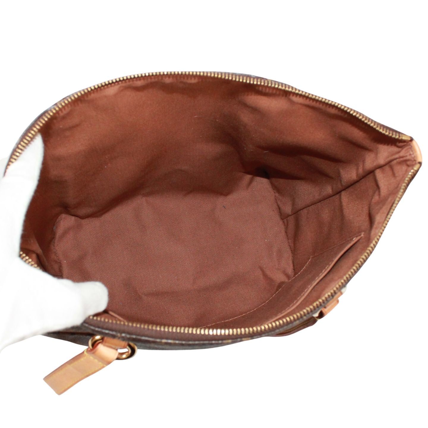 Louis Vuitton Totally PM Monogram Leather Brown Tote Gold — view 8
