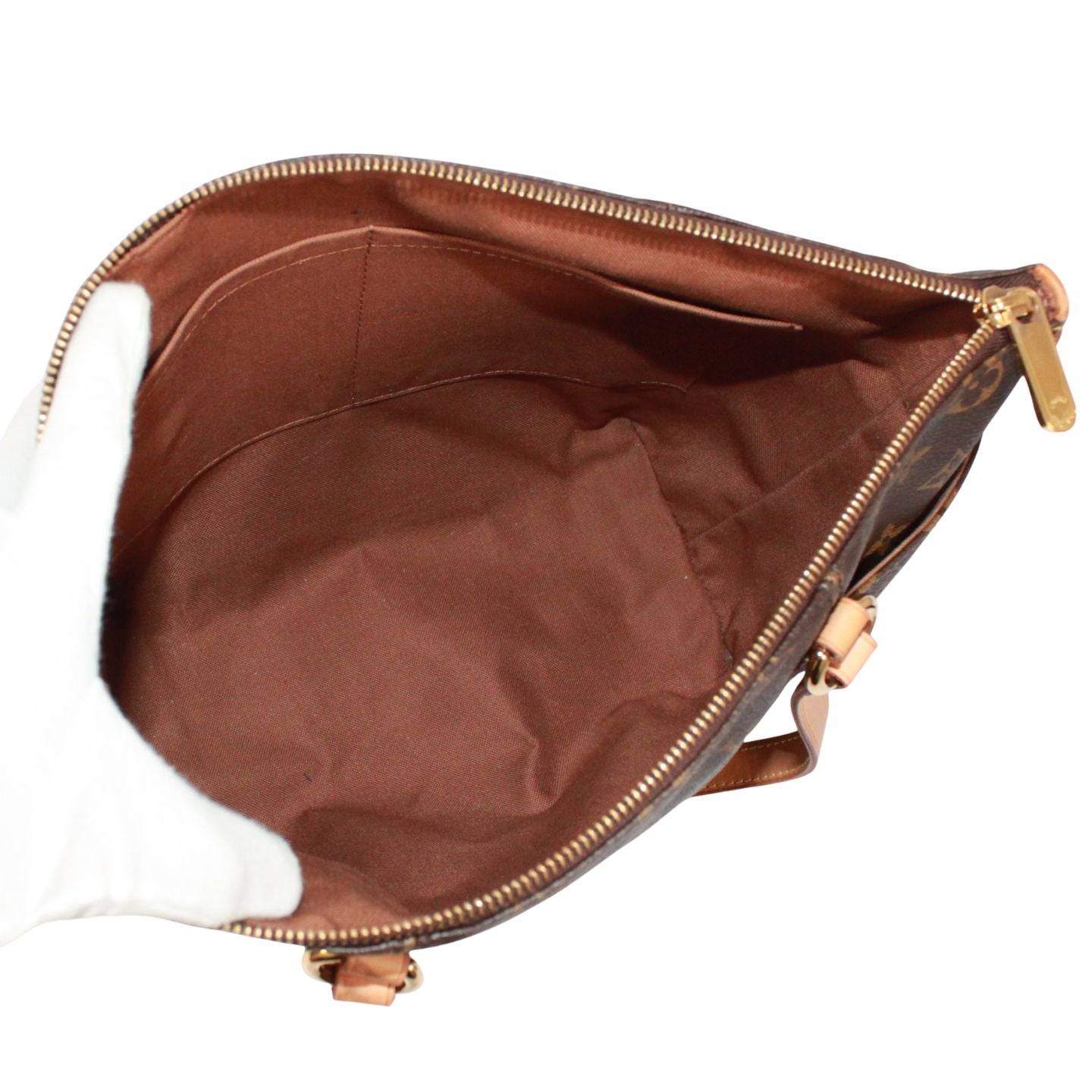 Louis Vuitton Totally PM Monogram Leather Brown Tote Gold — view 7