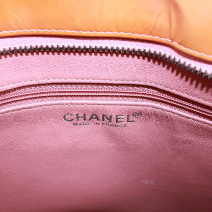 Chanel Medallion Tote Enamel Leather Orange Silver — view 9