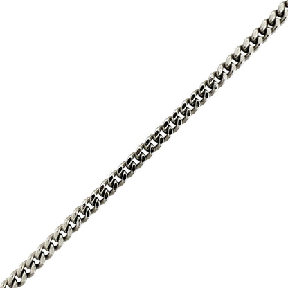 Chanel CC Logo Metal Rhinestone Silver Necklace — view 4