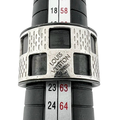 Louis Vuitton Damier Parforet Metal Silver Black Ring — view 8