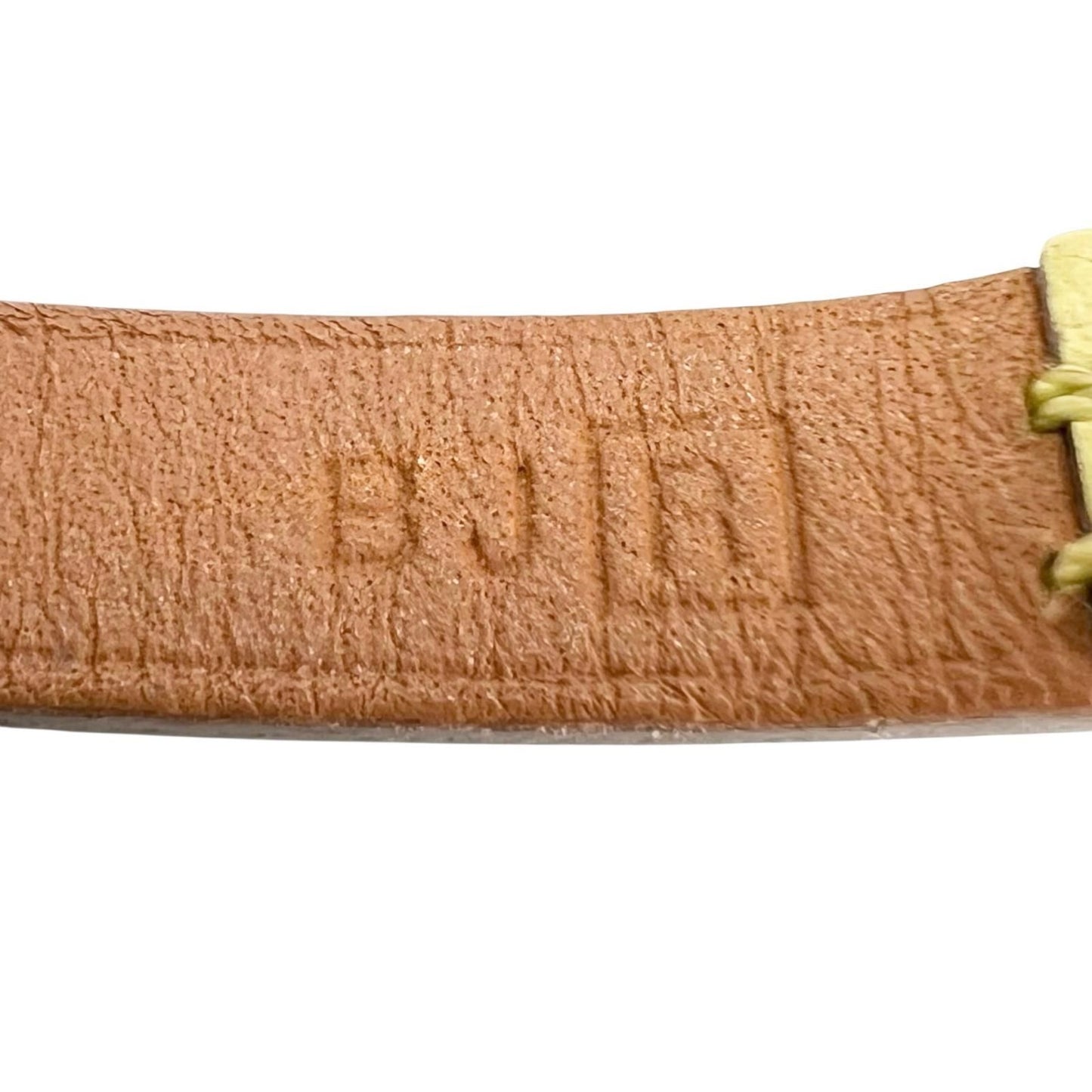 Hermes Micro Kelly Leather Yellow Bracelet Silver — view 4