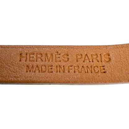 Hermes Micro Kelly Leather Yellow Bracelet Silver — view 3