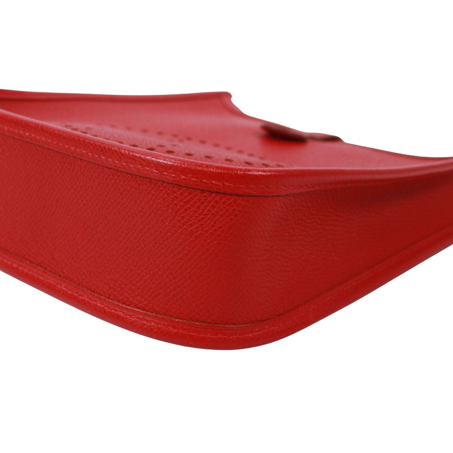 Hermes Evelyne TPM Veau Epsom Red Shoulder Bag Silver — view 5