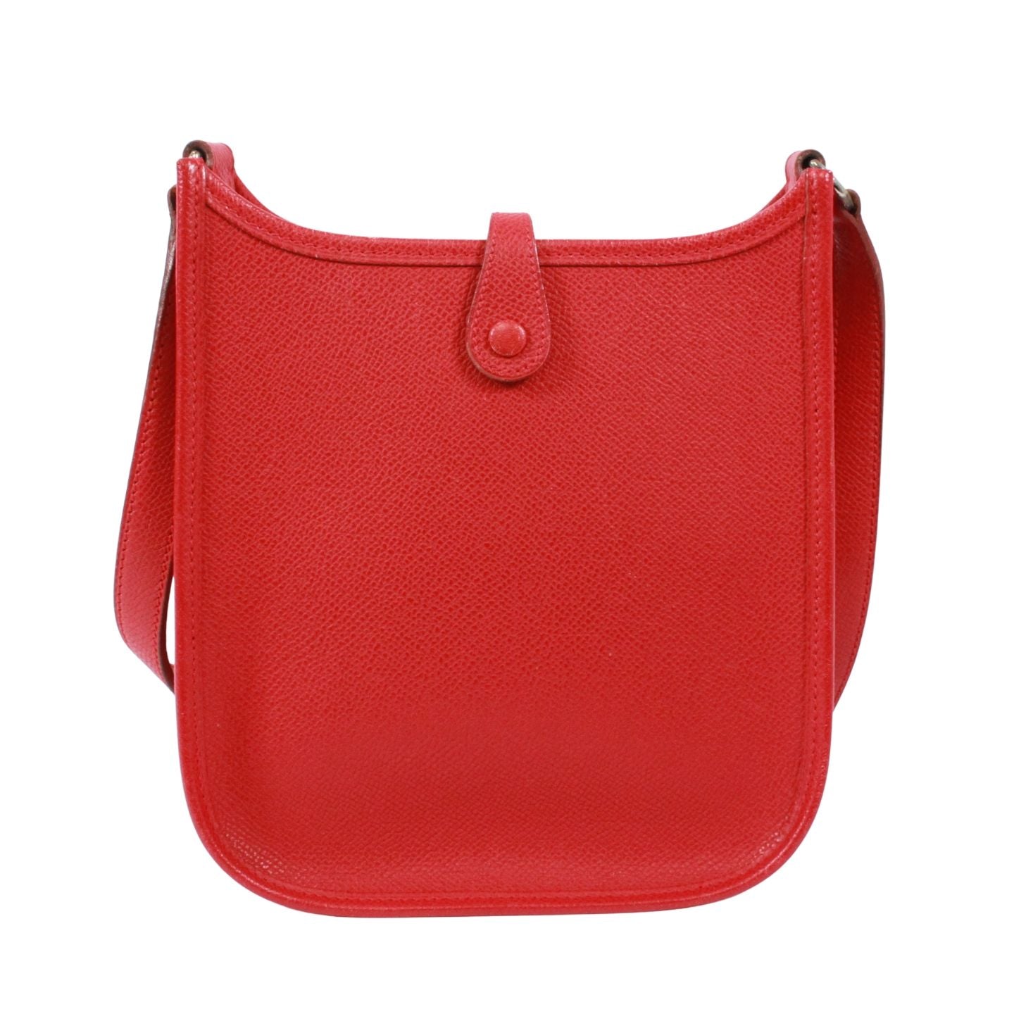 Hermes Evelyne TPM Veau Epsom Red Shoulder Bag Silver — view 3