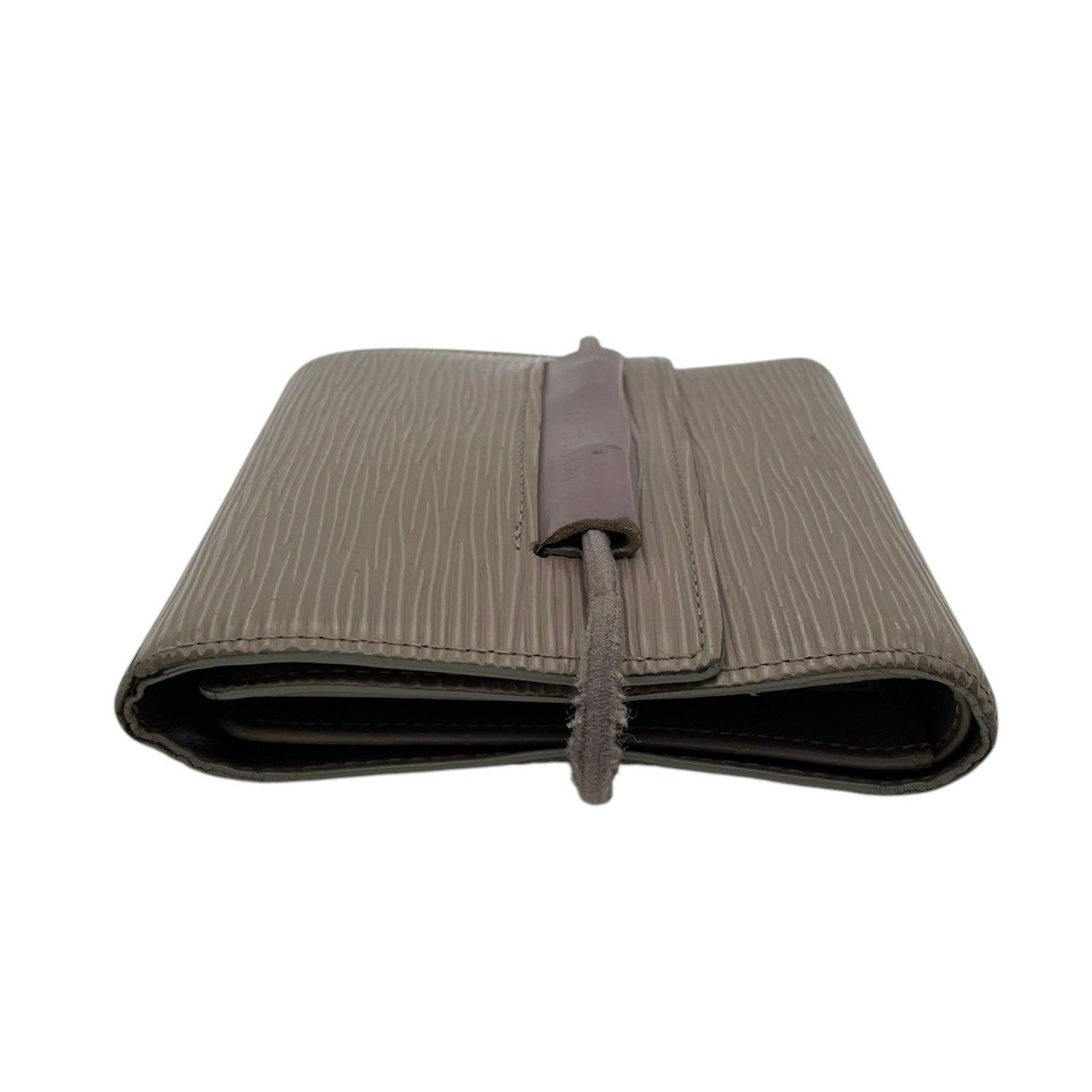 Louis Vuitton Porte-Monnaie Elastic Trifold Wallet Epi Leather Gray Ju Rubber — view 4