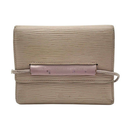 Louis Vuitton Porte-Monnaie Elastic Trifold Wallet Epi Leather Gray Ju Rubber — view 2