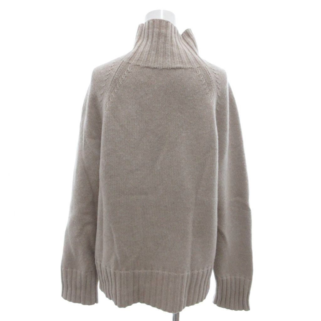 Max Mara S 'S Knit Sweater Long Sleeve High Neck Wool Cashmere Blend M Beige — view 2
