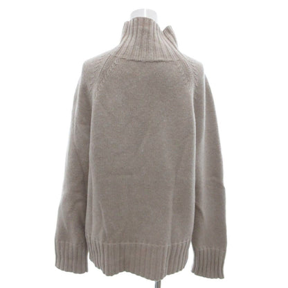 Max Mara S 'S Knit Sweater Long Sleeve High Neck Wool Cashmere Blend M Beige — view 2