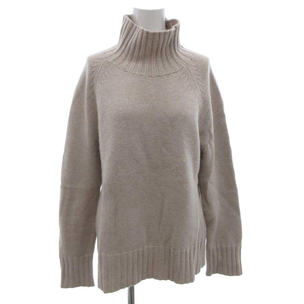 Max Mara S 'S Knit Sweater Long Sleeve High Neck Wool Cashmere Blend M Beige