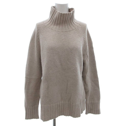 Max Mara S 'S Knit Sweater Long Sleeve High Neck Wool Cashmere Blend M Beige