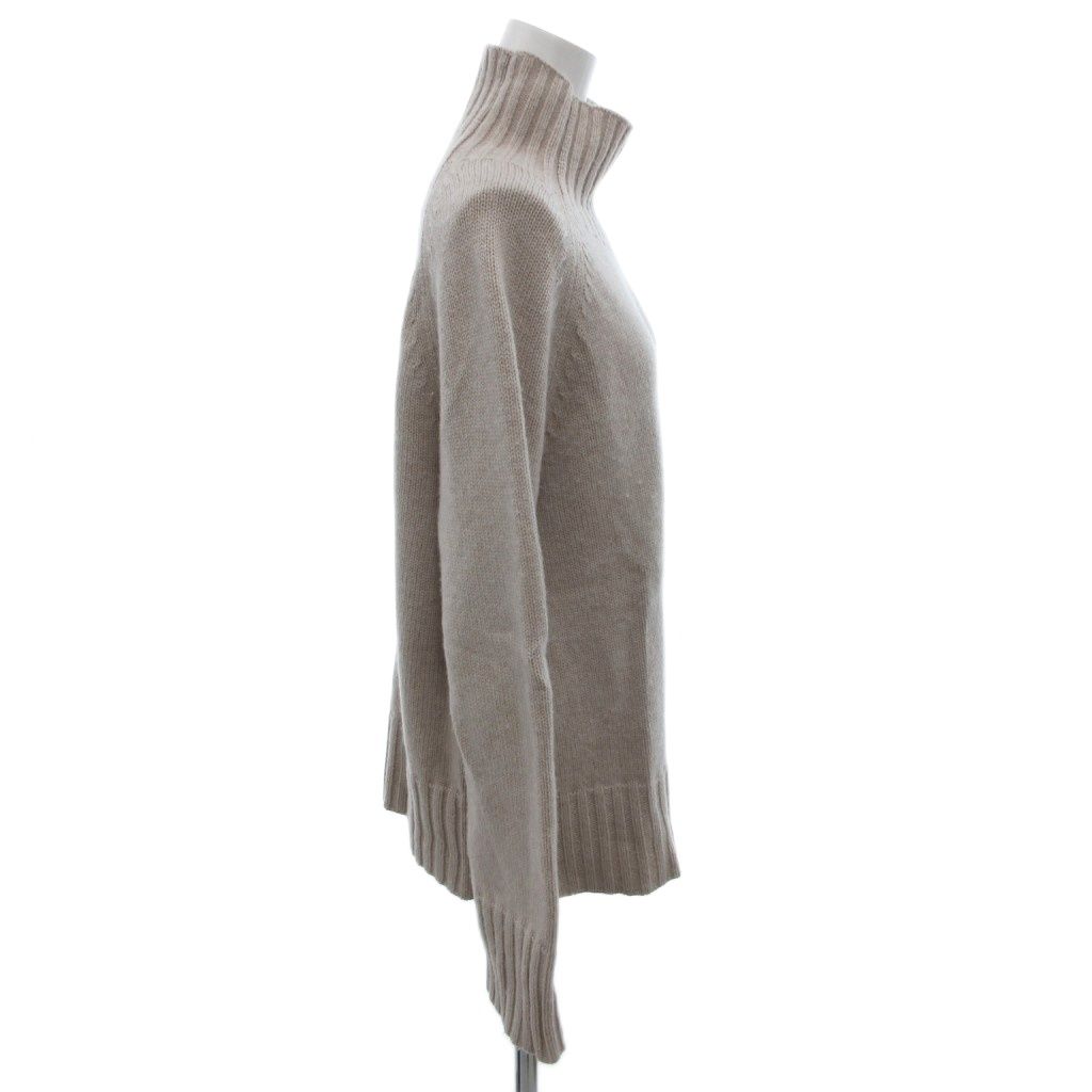 Max Mara S 'S Knit Sweater Long Sleeve High Neck Wool Cashmere Blend M Beige — view 3
