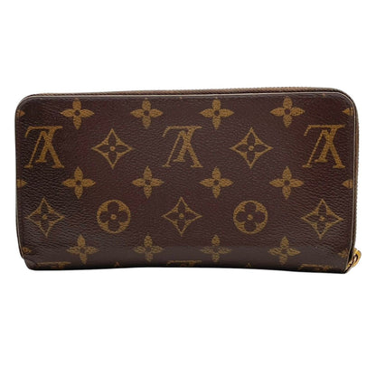 Louis Vuitton Zippy Wallet Monogram Brown Red Zip Around Canvas Leather Lining — view 3