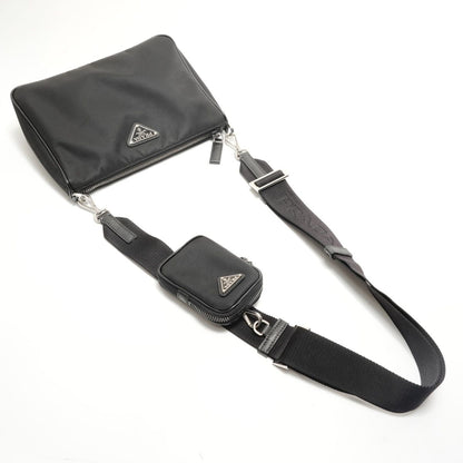 Prada Shoulder Bag with Triangular Plate Pouch — view 8