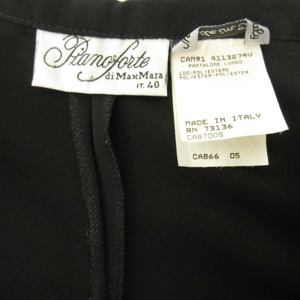 Max Mara Pianoforte Wide Pants Trousers Black — view 7