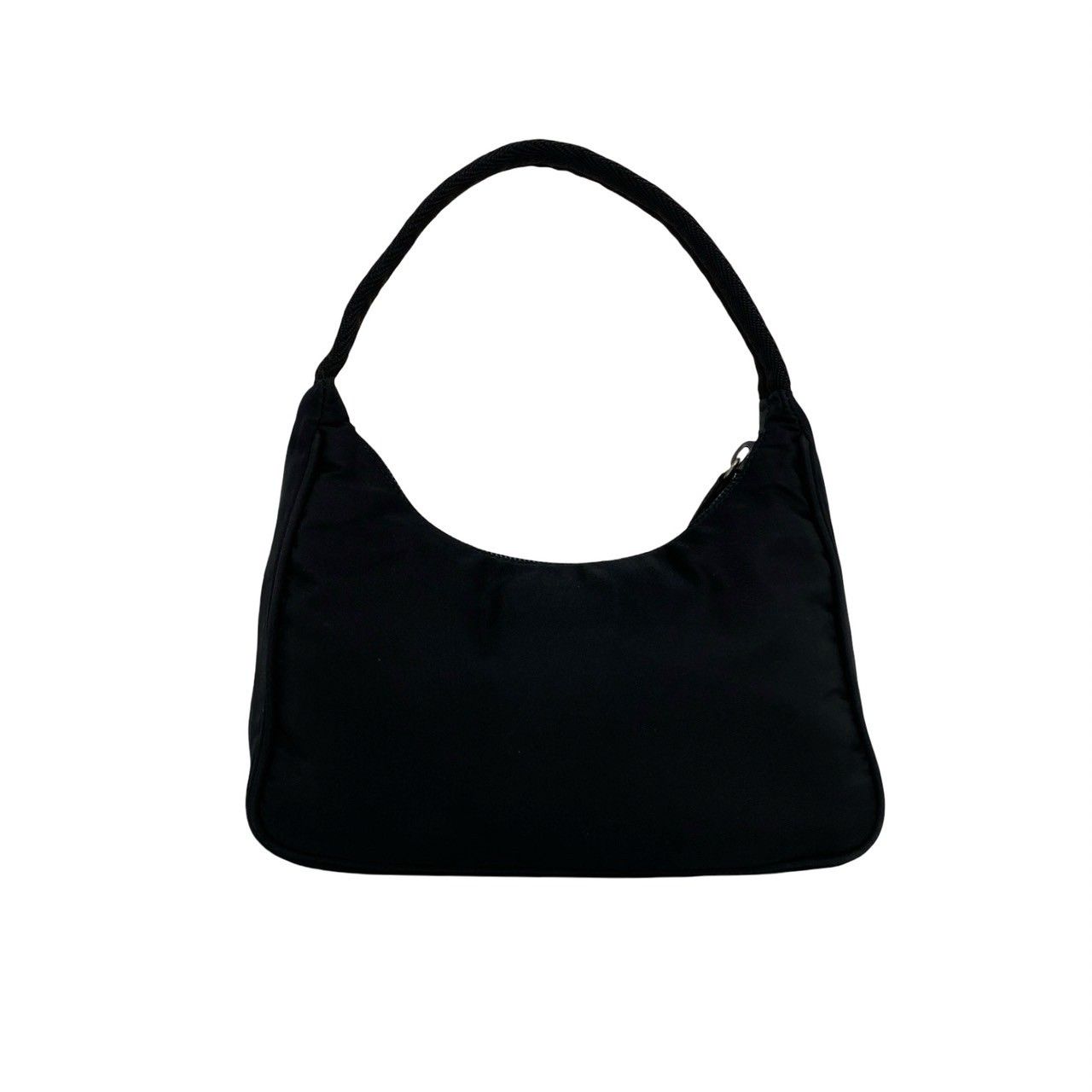 Prada Triangle Logo Tessuto Nylon Mini Handbag Pouch Black — view 3