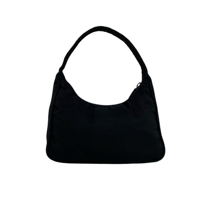 Prada Triangle Logo Tessuto Nylon Mini Handbag Pouch Black — view 3