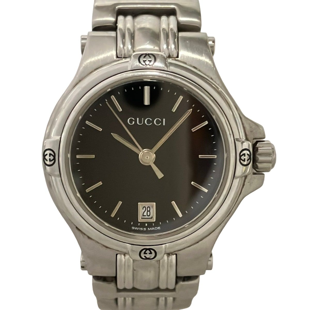 Gucci Watch Black Silver