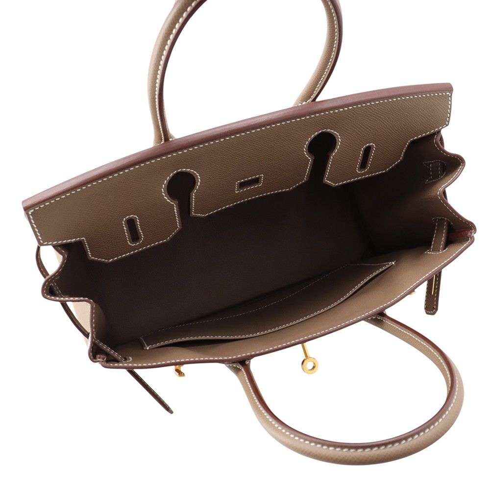 Hermes Birkin 30 Etoupe Gold Epsom Handbag — view 5