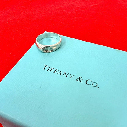 Tiffany & Co Vintage Curved Heart Ring 925 Sterling Silver