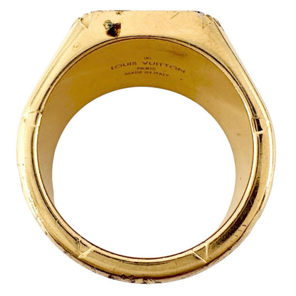 Louis Vuitton Ring Signet Gold Monogram — view 2