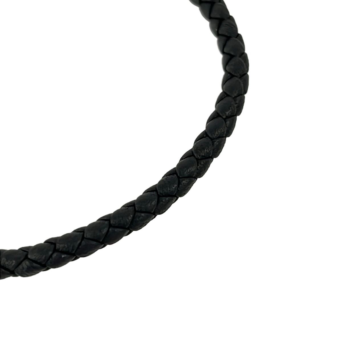 Hermes Bracelet Glenan Leather Black Gold Braid — view 2
