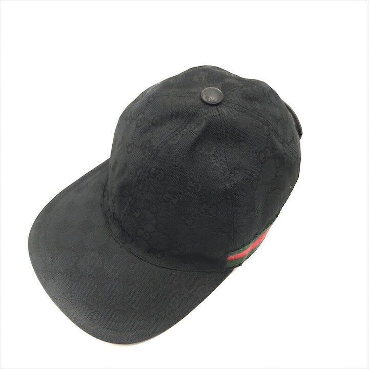 Gucci GG Canvas Sherry Cap Hat Black — view 6